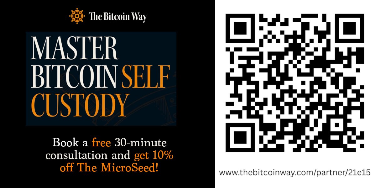 The MicroSeed (@21e15microseed) on Twitter photo Step 1: Buy Bitcoin
Step 2: Move to cold storage
Step 3: Back up seed phrase
It's easy as 1-2-3....
If you know how to do all that. If you don't, <a href="/Thebitcoinway_/">The Bitcoin Way</a> can guide you👇 Step 1: Buy Bitcoin
Step 2: Move to cold storage
Step 3: Back up seed phrase
It's easy as 1-2-3....
If you know how to do all that. If you don't, <a href="/Thebitcoinway_/">The Bitcoin Way</a> can guide you👇