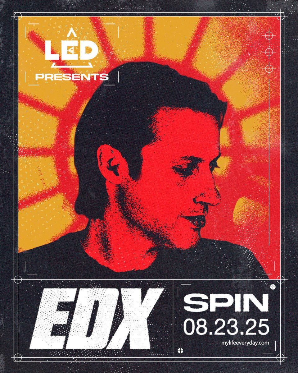 LEDpresents's tweet image. Just Announced 🚨Grammy nominated @edxMusic lands at Spin on Saturday, August 23rd 💫
Tickets go on sale this Friday 7/11 at 10am PT.
Get Alerts 🔔 laylo.com/ledpresents/ed…