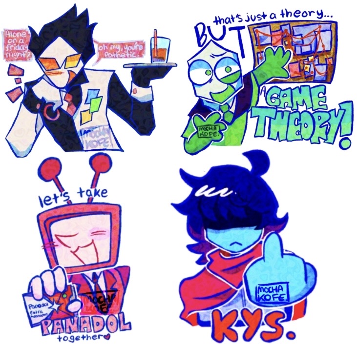 mochakofe's tweet image. sorry for lit not posting for a good month IVE BEEN BUSY HDBJSHDH🥀🥀
but err sticker concept designs for #cfxx since deltarune has rotted my brain for the past few WEEKS ITS INSANE 💔💔 woohh!!
#deltarune #DeltaruneTenna #deltarunefanart