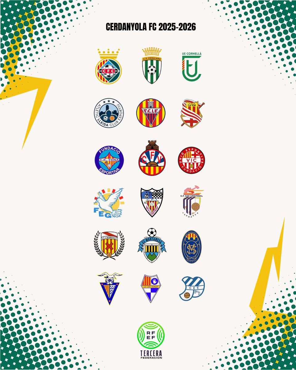 3RFEF - Temporada 2025/26🏆
Preparats per a aquesta temporada que ve! Som-hi verds!!💚
#somhiverds #cerdanyola #cfc #3RFEF #temporada2025 #temporada2026