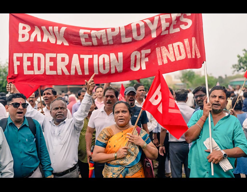 Hamara_Hathras's tweet image. 📢 आज 09 जुलाई को बैंक, बीमा, बिजली विभाग,परिवहन व सरकारी विभागों के लाखों कर्मचारी केंद्र की निजीकरण नीतियों के विरोध में व पुरानी पेंशन बहाली की मांग को लेकर राष्ट्रव्यापी हड़ताल पर हैं।
#BharatBandh #भारत_बंद #PrivatizationProtest #OPS #HamaraHathras #BankStrike #LICStrike