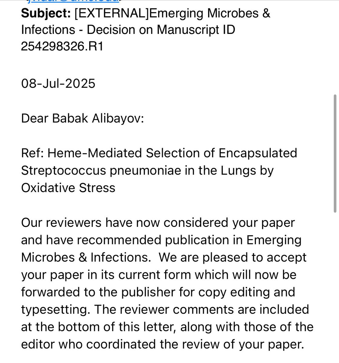 JorgeEVidal1's tweet image. Congratulations to Dr. Babek Alibayov on one of his first first-author papers from his postdoc in the Vidal Lab. Many thanks to all co-authors for their invaluable support in advancing these mechanistic insights into pneumococcal encapsulation