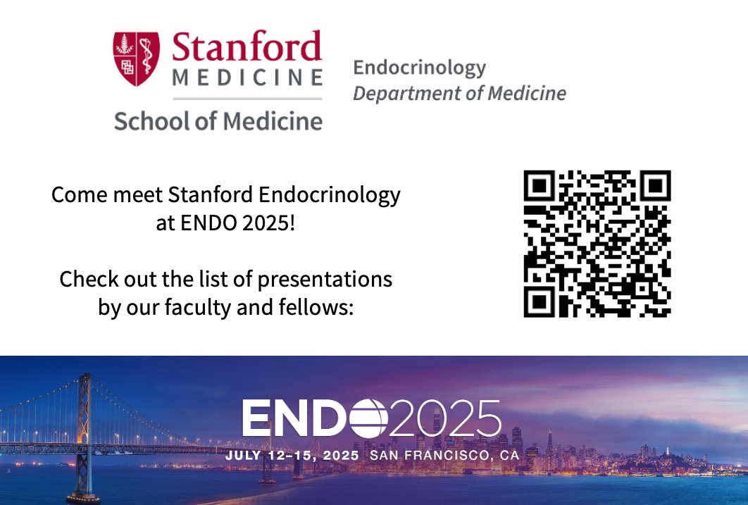 Joy Wu, MD, PhD (@joyywu) on Twitter photo So incredibly proud of our <a href="/StanfordEndo/">Stanford Endocrinology</a> <a href="/StanfordDeptMed/">Stanford Department of Medicine</a> faculty and fellows who will have a record-breaking 27 presentations <a href="/TheEndoSociety/">Endocrine Society</a> #ENDO2025 this weekend! Come meet us in San Francisco: mailchi.mp/76ae4d7f866b/s… So incredibly proud of our <a href="/StanfordEndo/">Stanford Endocrinology</a> <a href="/StanfordDeptMed/">Stanford Department of Medicine</a> faculty and fellows who will have a record-breaking 27 presentations <a href="/TheEndoSociety/">Endocrine Society</a> #ENDO2025 this weekend! Come meet us in San Francisco: mailchi.mp/76ae4d7f866b/s…