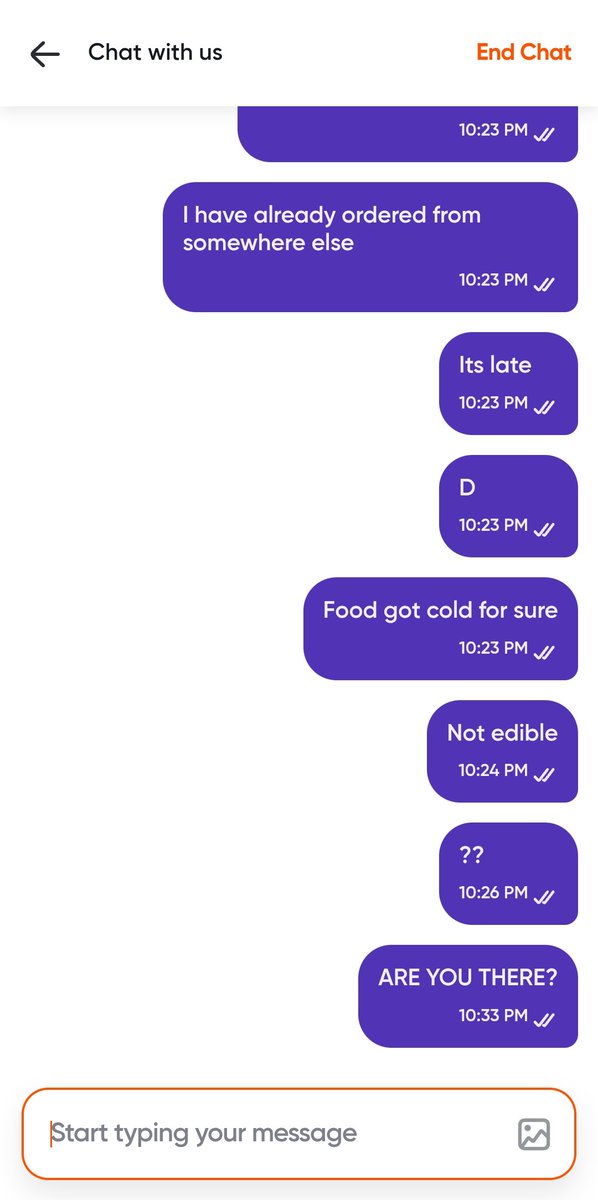 Yours_Curiously's tweet photo. New fraud alert! @Swiggy I am a vig fan and premium user. I ordered   food around 9:10 pm. 2 guyz came with wrong order at 10:15 pm  and when i pointed out they took it back. After that I didn't receive my order yet. Tried calling delivery guy, cusromer care, nobodu responding https://t.co/zUfR7tRpyL