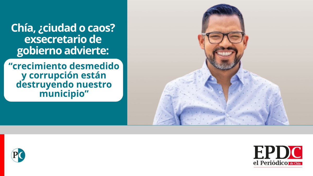 #chia 📷|William Tamayo Donoso, líder político y exfuncionario, hace en este pódcast del Cogitario una aguda crítica a la falta de planeación, los intereses económicos detrás del urbanismo y la “política de negocios” 
Nota completa en: bit.ly/4kub6K0
#chia #epdc