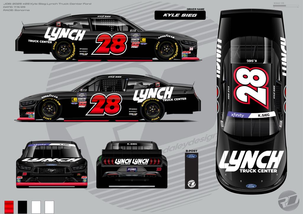 RSS Racing (@rssracing__) on Twitter photo We are very thrilled to welcome back <a href="/lynchtruck/">Lynch Truck Center</a> center as the primary sponsor for <a href="/KyleSieg28/">Kyle Sieg</a> this weekend at Sonoma. Additionally, <a href="/Vanillawafers44/">Vanillawafers</a> YouTube channel will be an associate sponsor. We are very thrilled to welcome back <a href="/lynchtruck/">Lynch Truck Center</a> center as the primary sponsor for <a href="/KyleSieg28/">Kyle Sieg</a> this weekend at Sonoma. Additionally, <a href="/Vanillawafers44/">Vanillawafers</a> YouTube channel will be an associate sponsor.