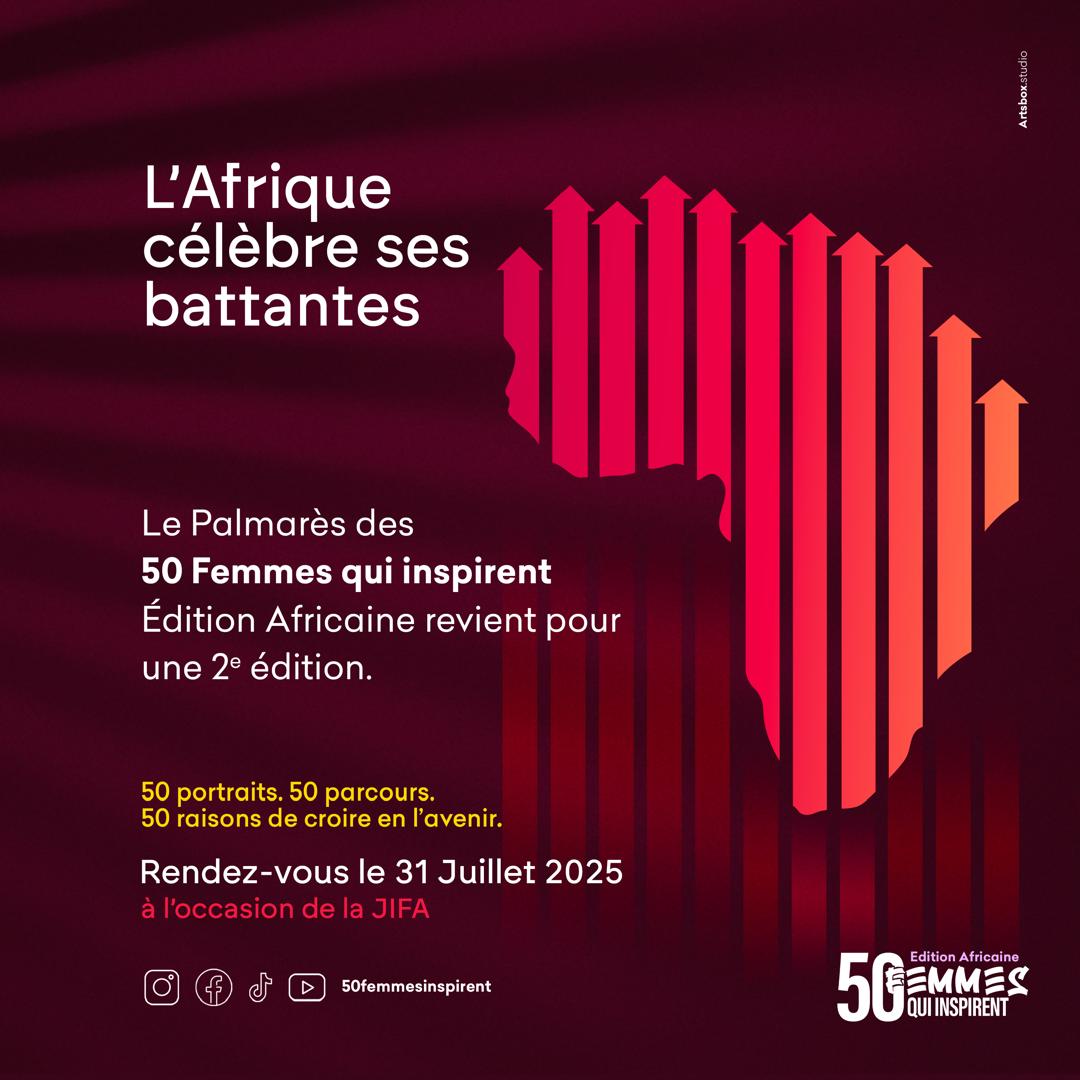 50 FEMMES QUI INSPIRENT (@50femmes) on Twitter photo C’est parti !
Le Palmarès des 50 Femmes qui Inspirent – Édition Africaine revient pour une 2e édition
Des parcours puissants. Une Afrique qui se lève au féminin.
#50Femmes2025 #InspirationFéminine <a href="/molobeli_yabasi/">Maguy MBUKU Molobeli ya BASI</a>
<a href="/Pourelleinfo1/">POURELLE.INFO</a>
<a href="/FirstBankDRC/">FirstBank DRC</a> <a href="/ONUFemmes/">ONU Femmes</a> <a href="/EstherMpezoOmba/">Esther MPEZO</a> C’est parti !
Le Palmarès des 50 Femmes qui Inspirent – Édition Africaine revient pour une 2e édition
Des parcours puissants. Une Afrique qui se lève au féminin.
#50Femmes2025 #InspirationFéminine <a href="/molobeli_yabasi/">Maguy MBUKU Molobeli ya BASI</a>
<a href="/Pourelleinfo1/">POURELLE.INFO</a>
<a href="/FirstBankDRC/">FirstBank DRC</a> <a href="/ONUFemmes/">ONU Femmes</a> <a href="/EstherMpezoOmba/">Esther MPEZO</a>
