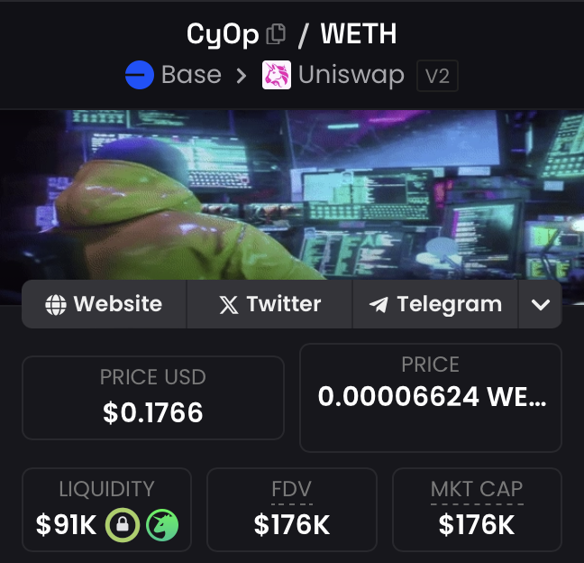 Tradinator (@tradinator33) on Twitter photo Been a while since I got into a Base play since $KTA
But $CYOP sitting at $170K mcap feels criminal.
Hybrid AI + DAO model that actually does something:
• AI picks & manages plays.
• DAO votes on allocations.
• 70% profits reinvested, 30% shared to holders.
Passive income Been a while since I got into a Base play since $KTA
But $CYOP sitting at $170K mcap feels criminal.
Hybrid AI + DAO model that actually does something:
• AI picks & manages plays.
• DAO votes on allocations.
• 70% profits reinvested, 30% shared to holders.
Passive income