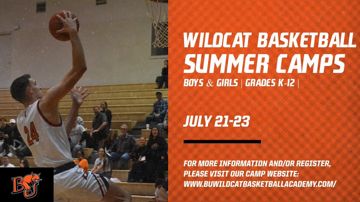 Baker Athletics (@bakerathletics) on Twitter photo Baker men's basketball is hosting basketball camps for boys and girls in grades K-12 on July 21-23 in the Collins Center!
For more info and to register, please click the link below! <a href="/BU_Hoops/">Baker Men’s Basketball</a>
buwildcatbasketballacademy.com Baker men's basketball is hosting basketball camps for boys and girls in grades K-12 on July 21-23 in the Collins Center!
For more info and to register, please click the link below! <a href="/BU_Hoops/">Baker Men’s Basketball</a>
buwildcatbasketballacademy.com