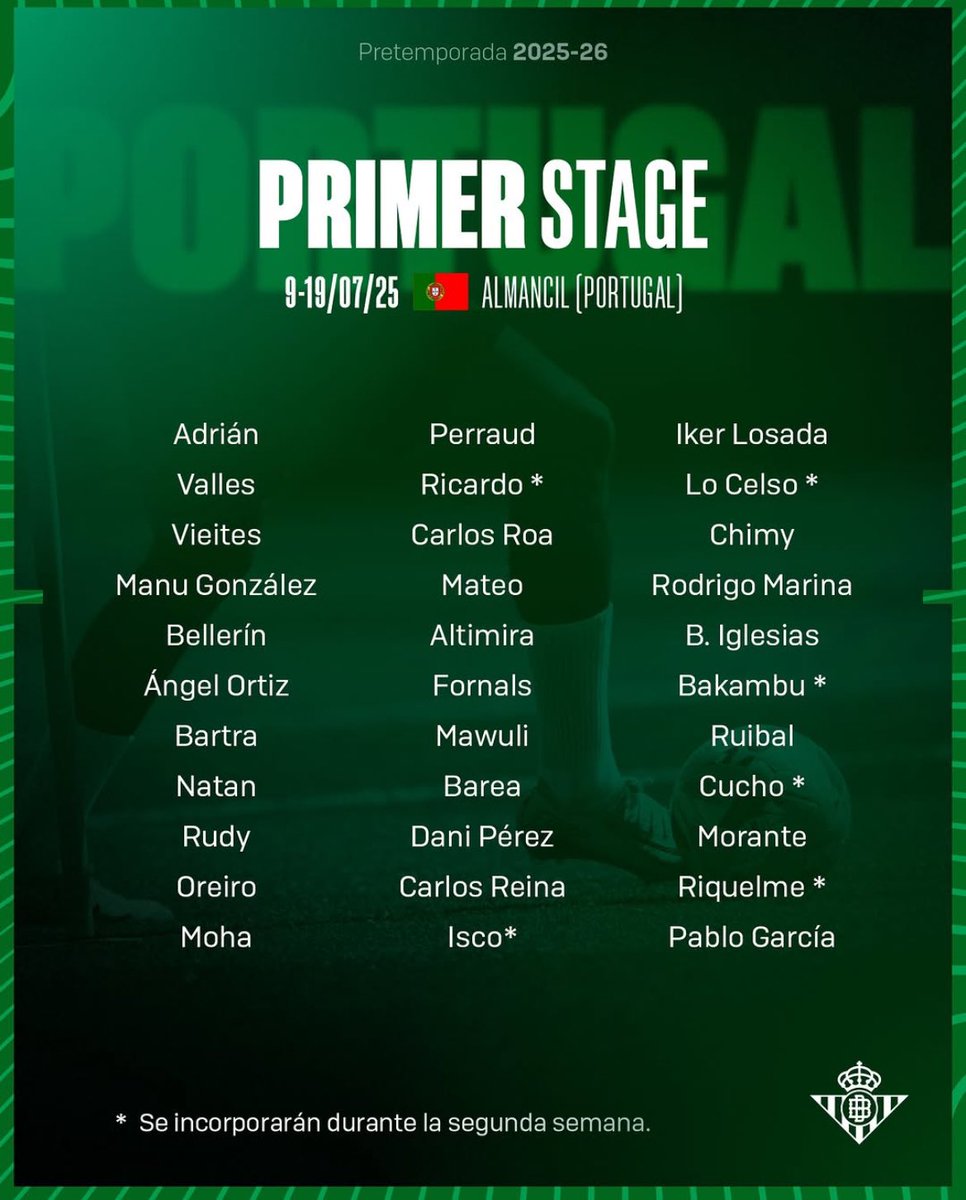 🟢⚪️ Nuestro joven #TalentoÉlite hará la pretemporada con el primer equipo del <a href="/RealBetis/">Real Betis Balompié 🌴💚</a> bajo las órdenes de Manuel Pellegrini.

Talento, trabajo y proyección. ¡¡Enhorabuena Morante!!Seguimos. 💚

#ElitePlayers

🌐 elite-internacional.com/2025/07/09/220…