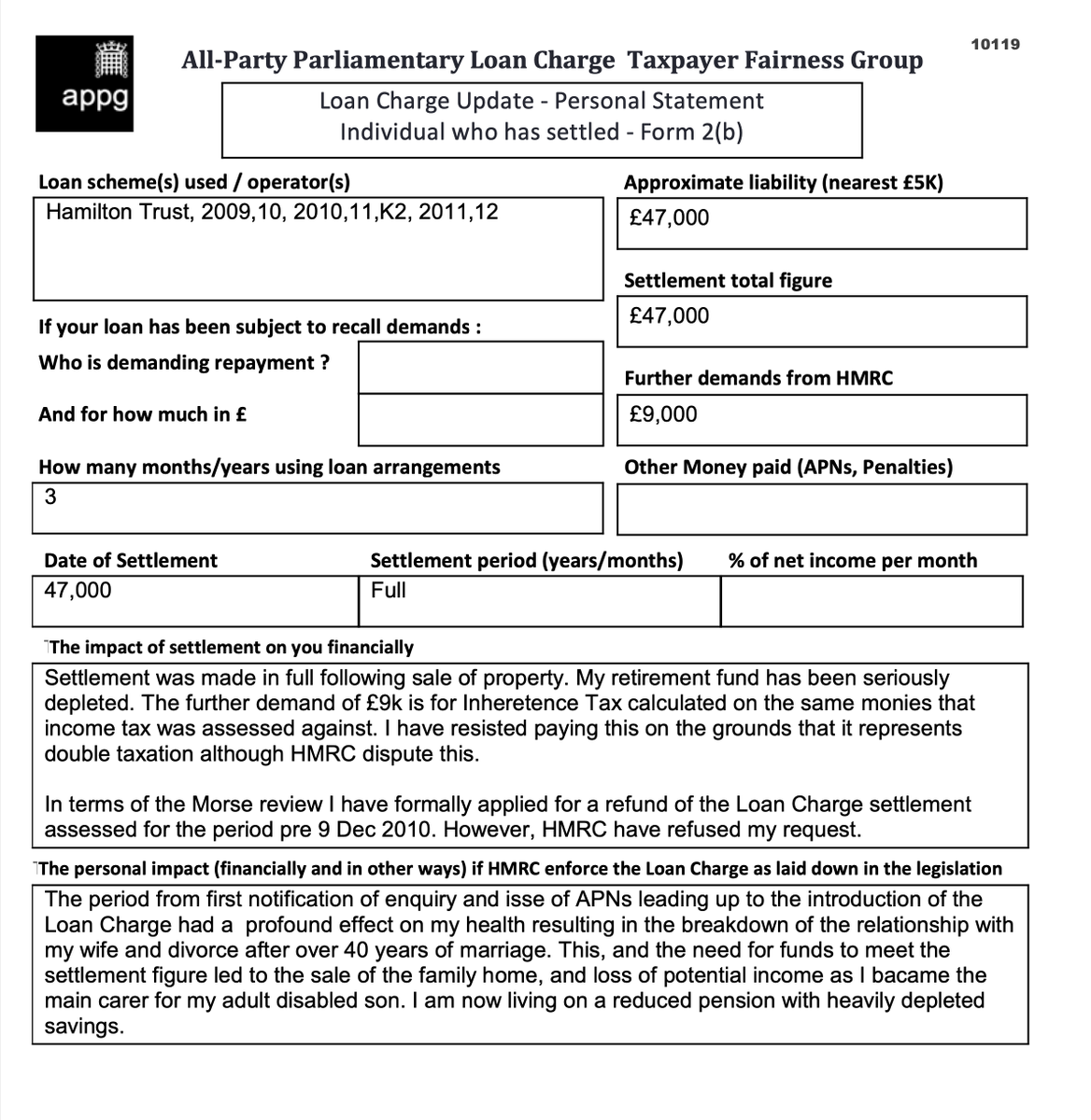 LC_Impact's tweet photo. In terms of the Morse review I have formally applied for a refund of the Loan Charge settlement assessed for the period pre 9 Dec 2010. However, HMRC have refused my request

@LCAG_2019 
@loanchargeAPPG 
#LoanChargeScandal https://t.co/90kEOuGwhV