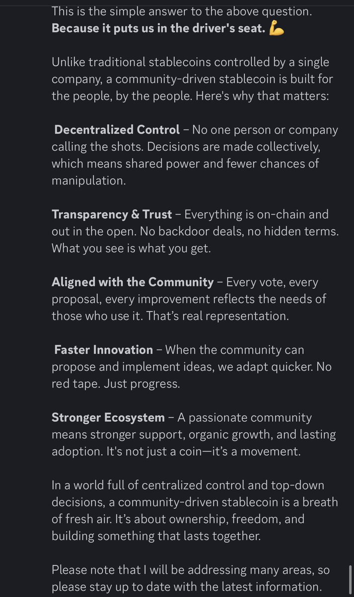 Word mumbo jumbo. At lot of words to say very little. I would like to point  out that the needs of the community are access to cash. PERIOD. There is no  trust