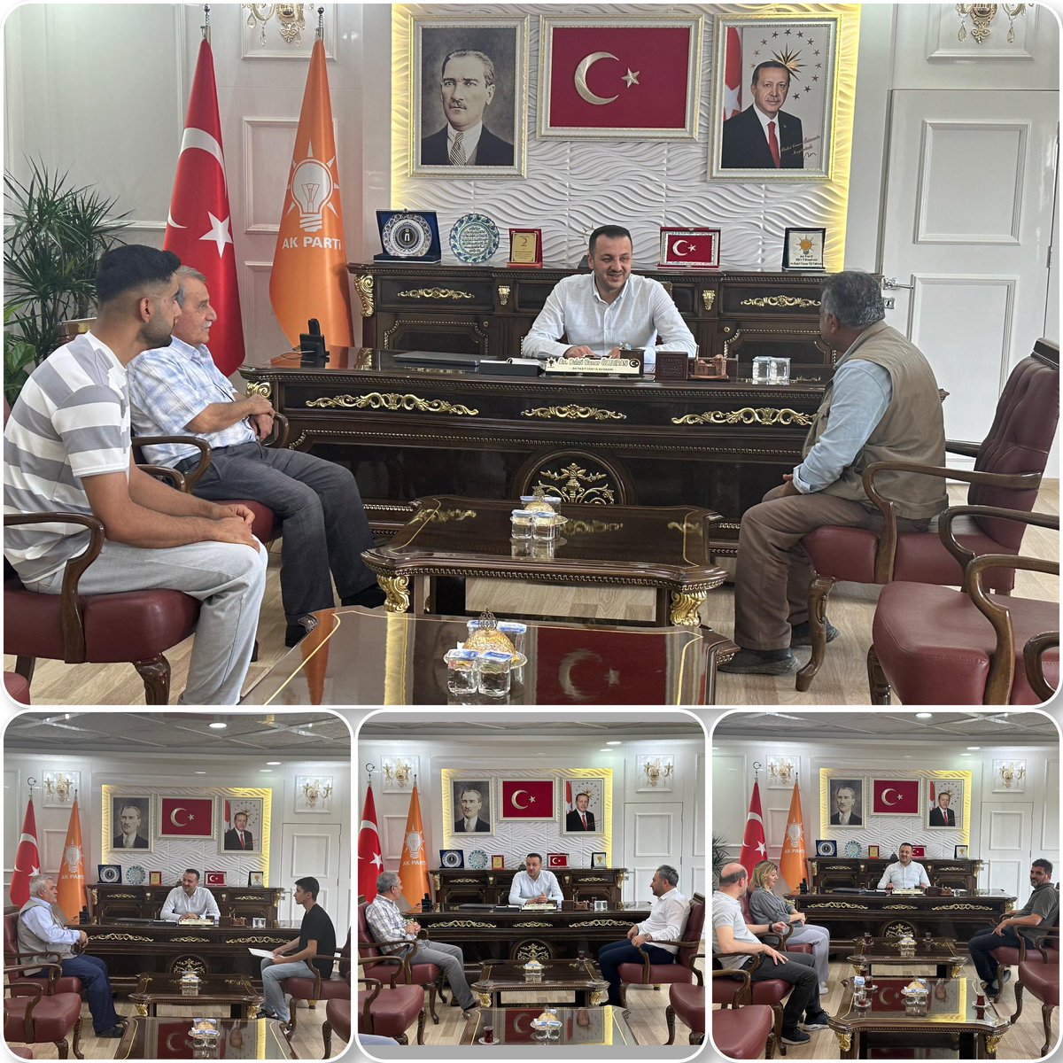 İl Başkanımız Sn. <a href="/AvCanerOzturan/">Av. Bahri Caner ÖZTURAN</a>  İl başkanlığında ;
Aile Ve Sosyal Hizmetler  İl Müdürü Sn. <a href="/SabrisidarSabri/">Sabri Sidar</a> 
 Ve Kıymetli  hemşehrilerimizi ağırladı.
Nazik ziyaretlerinden dolayı kendilerine teşekkür ederiz.