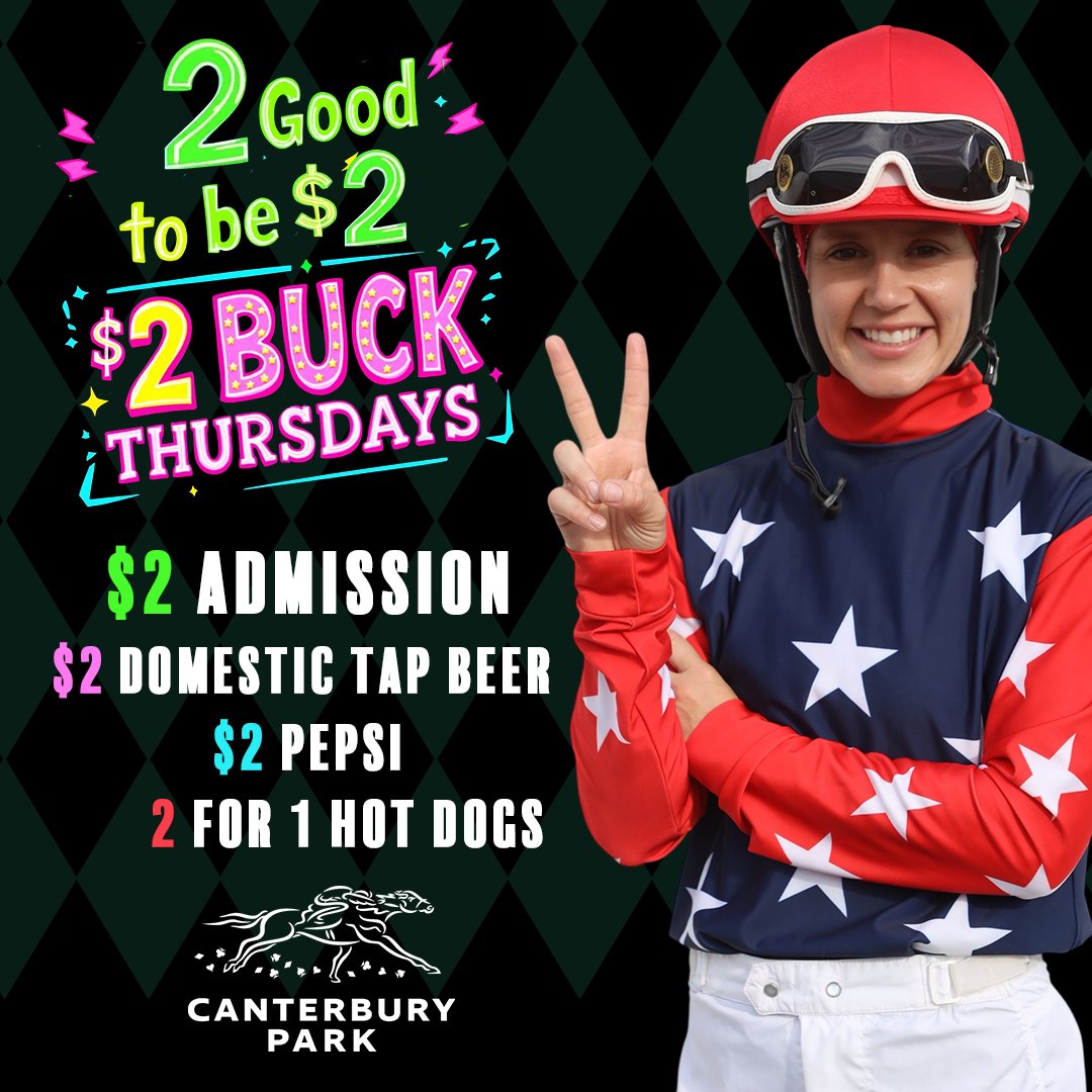 Best Deal in #MN This Thursday Night at Canterbury Park! July 10! Details at tickets.canterburypark.com/p/ticketed-eve…
