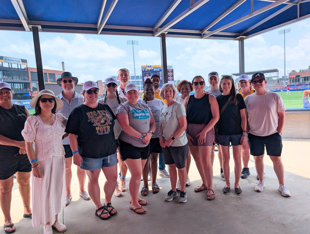 Nothing like baseball and team spirit! ⚾ The WF Ortho Research Team had a great time at the High Point Rockers game—huge thanks to OWLES for making it happen!