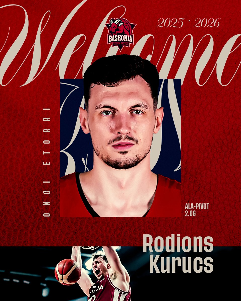 ✍️ OFICIAL | Rodions Kurucs, nuevo jugador de Baskonia hasta 2028 🔵🔴

📎 bit.ly/3U2Ar2F

#OngiEtorriRodions