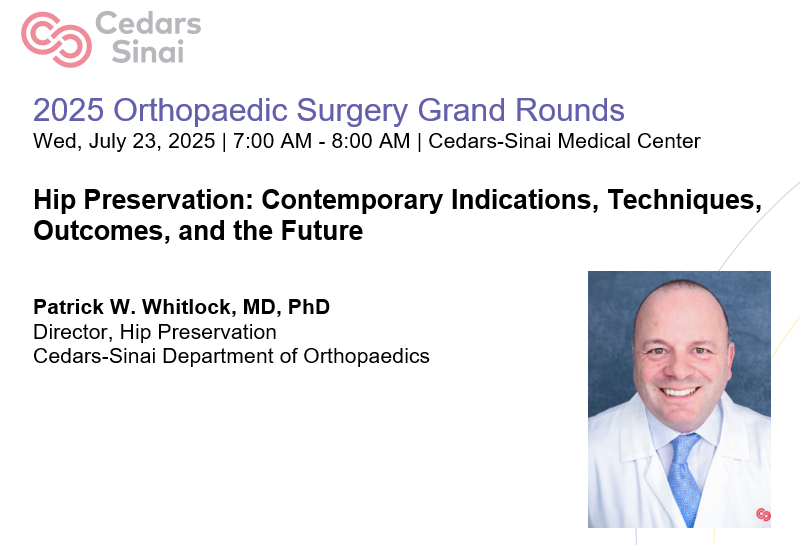 DeptSurgeryCS's tweet image. Join us next, Wednesday, July 23rd at 7:00AM for our #Orthopaedic #GrandRounds with our very own Dr. Patrick Whitlock!
🏢In-Person: PEC 8
➡️Virtual Meeting Link: microsoft.com/microsoft-team…
👉Meeting ID: 260 462 891 400 1
👉Passcode: nx6qL9tT