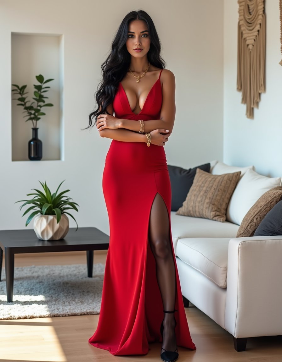 Paattii_25's tweet photo. Ready for the evening. All eyes on me, please. 😉🔥
Never underestimate the power of a red dress. Never. ❤️🔥✨
virtualinfluencer #aigirl #digitalcreator #virtualhuman #femmefatale #glamour #elegance #xpremium
#reddress #eveninggown #highslit #pantyhose #tights #blackheels #stilettos #goldjewelry #ootn #styleinspo