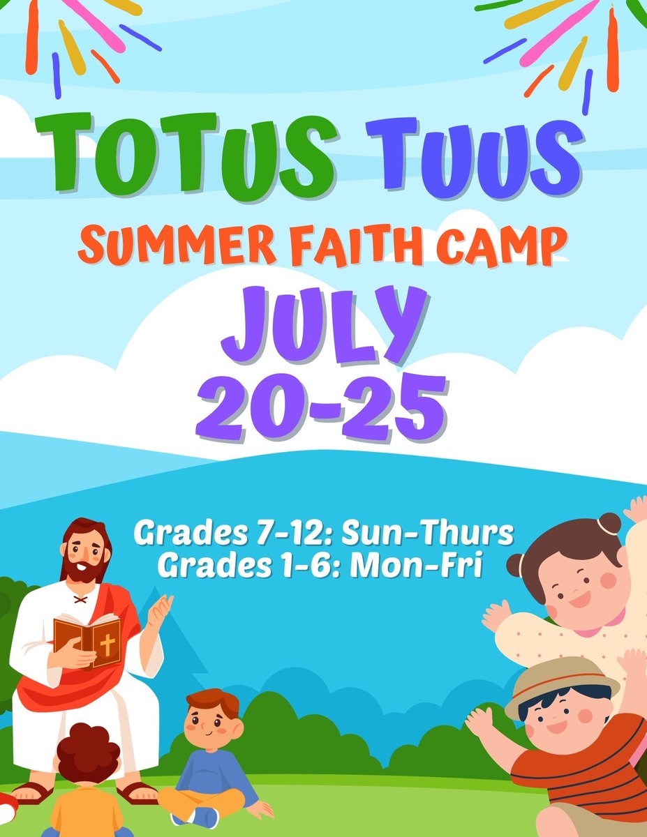 Have you signed up your child for the most fun week of the summer?! Sign them here and find more info: stedparish.org/totus-tuus-1