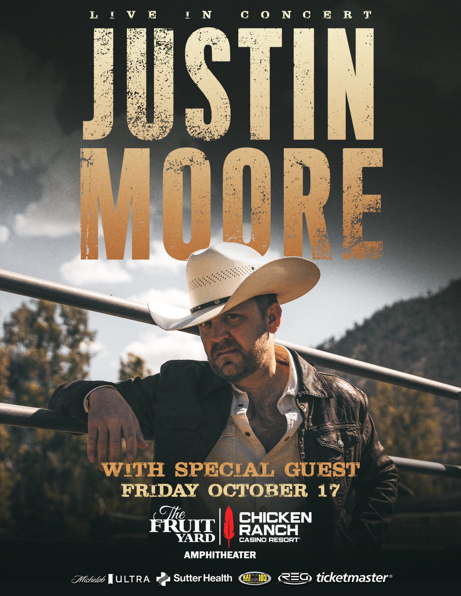 Richter Entertainment Group (@richterent) on Twitter photo Justin Moore, at The Fruit Yard Amphitheater 10/17/25.
đź’¬ Presale starts now! Txt FRUITYARD to +1 (415) 301-4302 for Code!Â
🎉Enter to Win toneden.io/richter-group/…
🎟️ Tickets go on sale 7/11 at 10AM PT
<a href="/JustinColeMoore/">Justin Moore</a> Justin Moore, at The Fruit Yard Amphitheater 10/17/25.
đź’¬ Presale starts now! Txt FRUITYARD to +1 (415) 301-4302 for Code!Â
🎉Enter to Win toneden.io/richter-group/…
🎟️ Tickets go on sale 7/11 at 10AM PT
<a href="/JustinColeMoore/">Justin Moore</a>