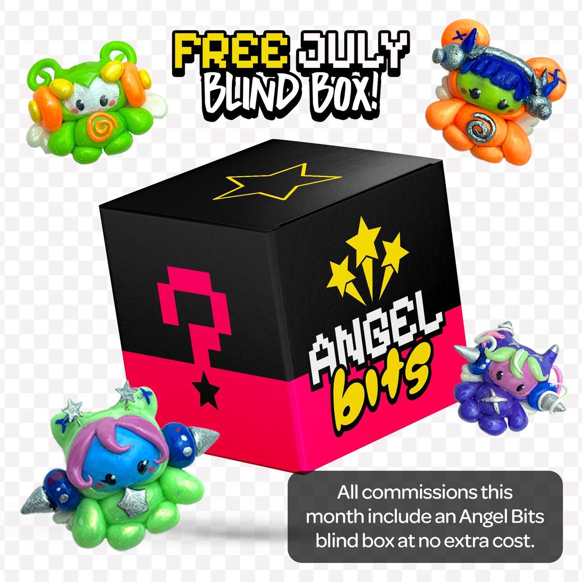 witcatt's tweet image. a free blind box is included with all orders this month! ⭐️