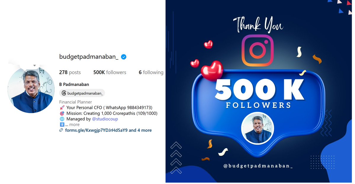 padhucfp's tweet image. I'm thrilled to announce that my Instagram following has surpassed 500,000 today! A heartfelt thank you to all my followers for their continuous support and encouragement. I extend special gratitude to Mr. Priyadharsan and Team Studio Coup for their invaluable guidance in…