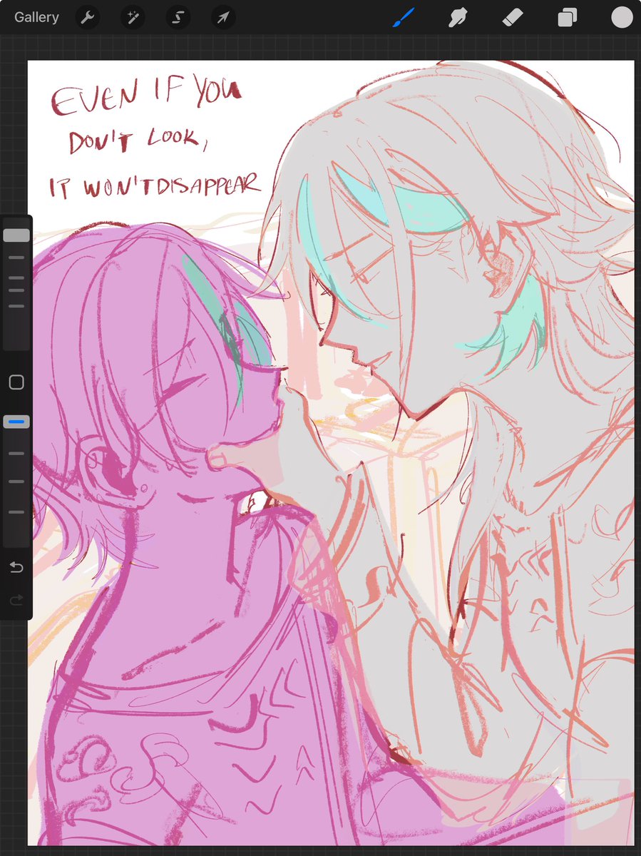 lemonlumens's tweet image. [Rui5 spoilers, sorta]
Endlessly entranced by how transgender it is to have a dream where your own voice that you don’t immediately recognize says you’re not acknowledging something. Like. I wonder what you’d see if you opened your eyes. What does she look like, Rui?