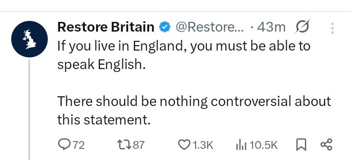 So, the brain-dead numpties who voted for Brexit from their retirement villas in Spain will now be expected to learn Spanish.
Nothing controversial there, right? 🇪🇸🤷‍♂️
Just applying your own logic…

#Hypocrisy #BrexitBrilliance