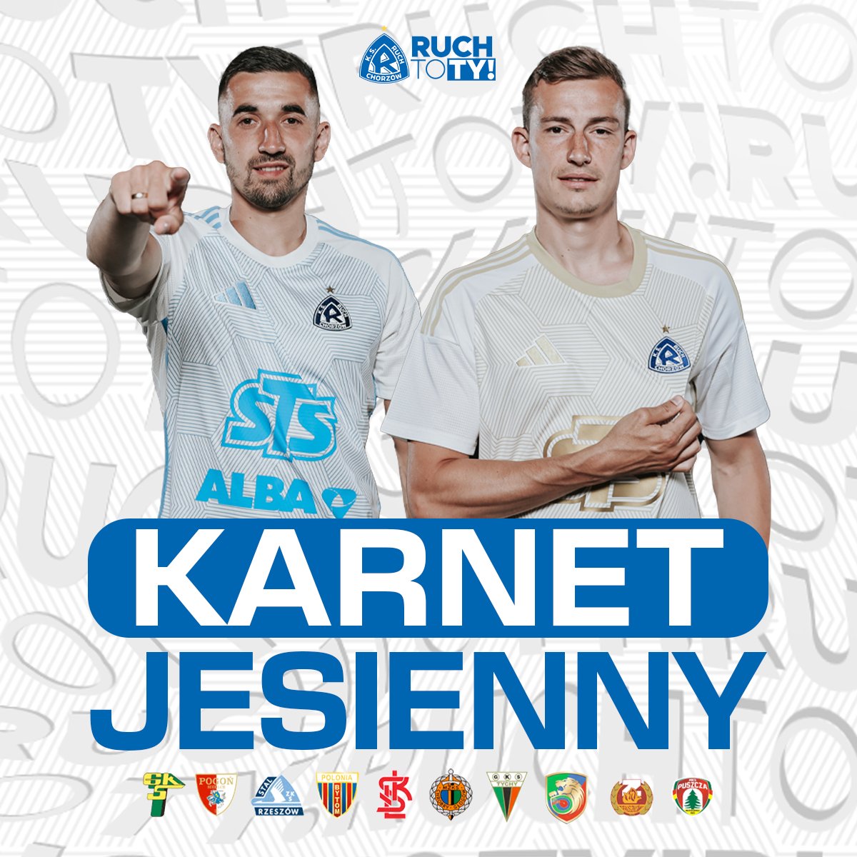 Ruch Chorzów (@ruchchorzow1920) on Twitter photo 💥 Zgodnie z zapowiedziami - do sprzedaży trafiają właśnie karnety jesienne na 10 tegorocznych ligowych meczów Ruchu oraz ewentualne spotkania Pucharu Polski na <a href="/StadionSlaski/">Superauto.pl Stadion Śląski</a>.
ℹ️ 𝗜𝗡𝗙𝗢 👉 ksruch.com/w/karnety-jesi…
🎟️ 𝗞𝗨𝗣 𝗧𝗘𝗥𝗔𝗭 👉 bilety.ksruch.com #RuchToTy🫵 💥 Zgodnie z zapowiedziami - do sprzedaży trafiają właśnie karnety jesienne na 10 tegorocznych ligowych meczów Ruchu oraz ewentualne spotkania Pucharu Polski na <a href="/StadionSlaski/">Superauto.pl Stadion Śląski</a>.
ℹ️ 𝗜𝗡𝗙𝗢 👉 ksruch.com/w/karnety-jesi…
🎟️ 𝗞𝗨𝗣 𝗧𝗘𝗥𝗔𝗭 👉 bilety.ksruch.com #RuchToTy🫵