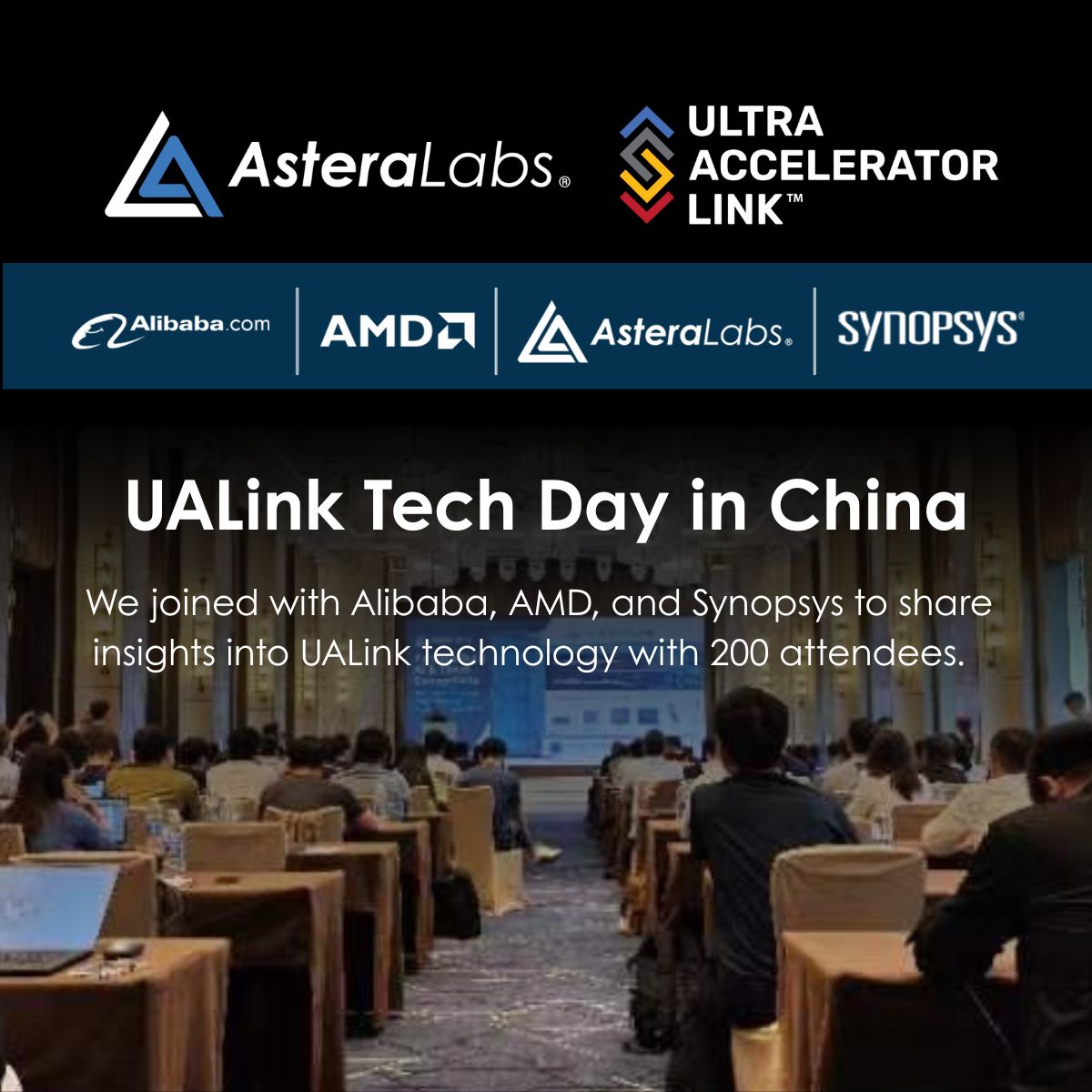 At the UALink Tech Day in China, hosted by ODCC last week, we joined with <a href="/AMD/">AMD</a>, Alibaba, and <a href="/Synopsys/">Synopsys</a> to share insights into #UALink technology with 200 attendees. 

Learn more about UALink: buff.ly/mlHhXvT
