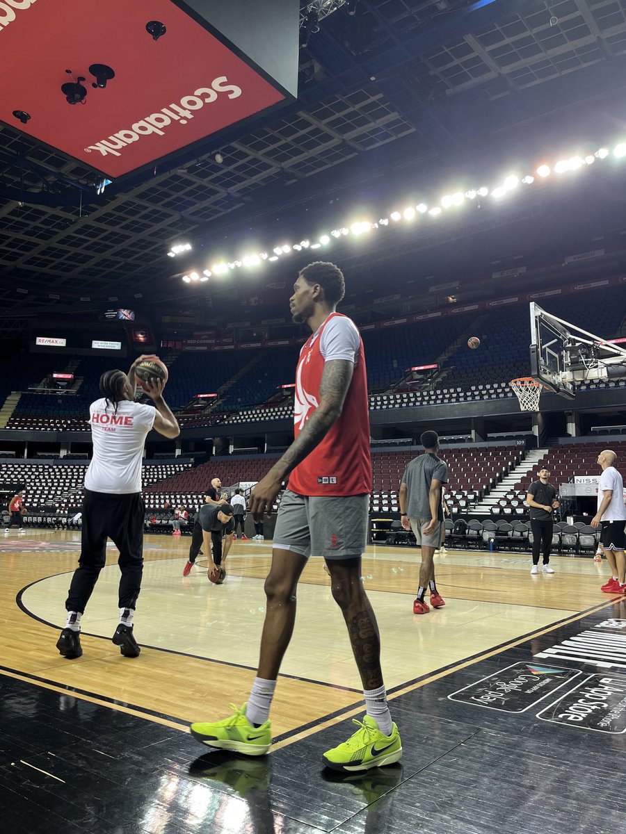 MitchPeacock1's tweet image. The calm before Surge2Stampede, ⁦@CalgarySurge⁩ shoot around ahead of tonight’s showdown with ⁦@mtl_alliance⁩ at ⁦@cgysaddledome ! #CEBL #PullUp