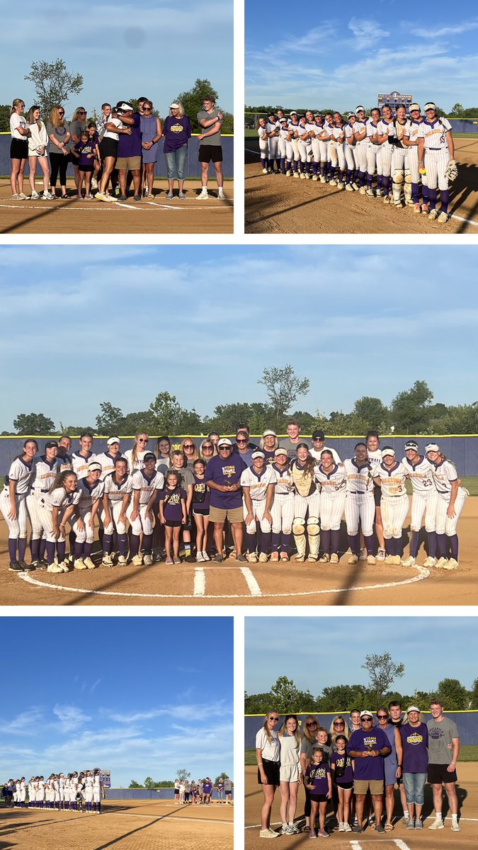 Rick Wilson, the voice of Indianola softball, was honored last night for his 25 years of bringing joy and excitement behind the mic 💜