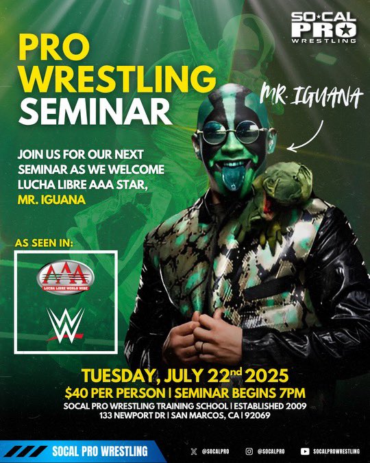 Attn: All active trainees and active wrestlers….