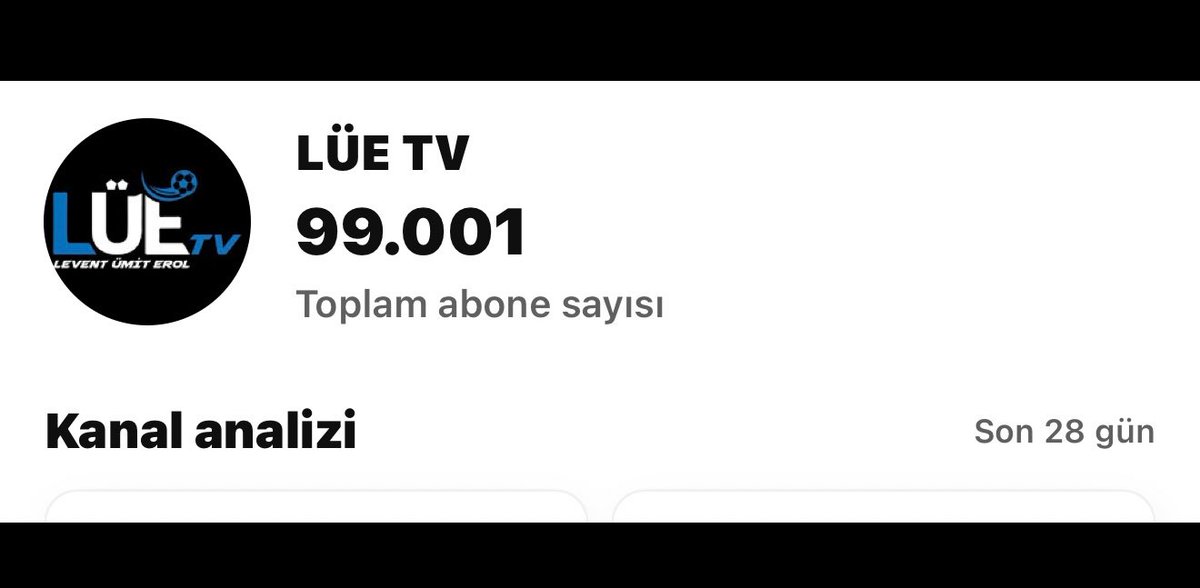ARKADAŞLARIMIZ RT YAPSIN .. <a href="/lue_tv/">LÜE TV</a> 💪
BİRİLERİ SAYESİNDE DEĞİL ,BİRİLERİNE RAĞMEN var olan LÜE TV ;100000 aboneye yaklaştı … 
SON 1000 abone … 
Dostlara teşekkürler VAROLUN 🫵🙏

youtube.com/@luetv?si=yvMw…
