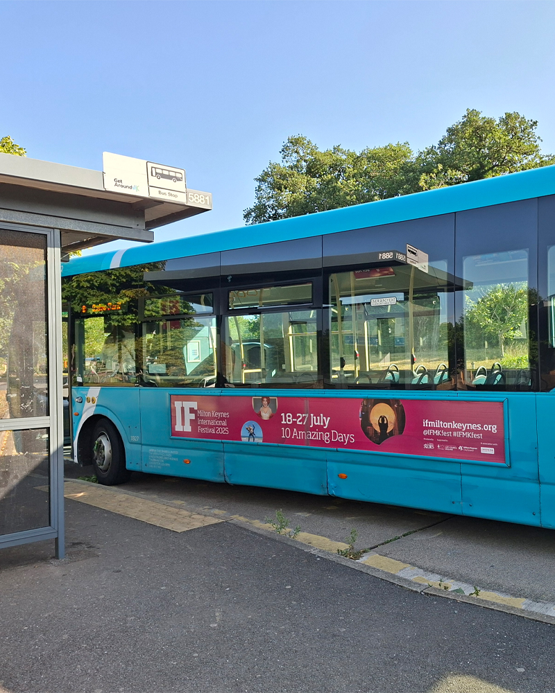 The whole of Milton Keynes is getting ready for IF: 2025... including the city's buses! 🚌🚍

Make sure you check our website to book tickets or find out about the amazing free events we are running. 

ifmiltonkeynes.org/whats-on