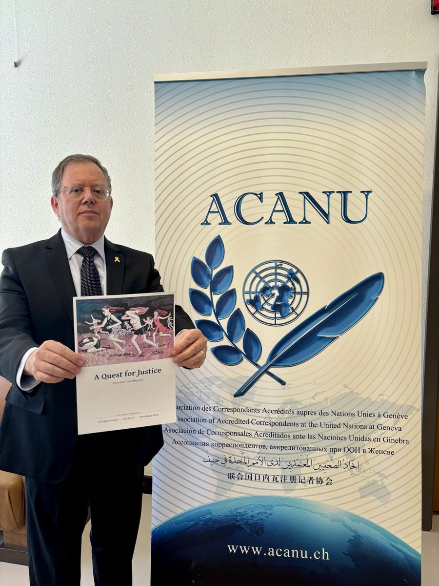 IsraelinGeneva's tweet image. We co-hosted a press briefing with @acanu_geneva at @UNGeneva, where The Dinah Project presented its harrowing report exposing the systemic use of sexual violence by Hamas on October 7.
We won’t stop fighting for justice—for the hostages, survivors, and for the truth.