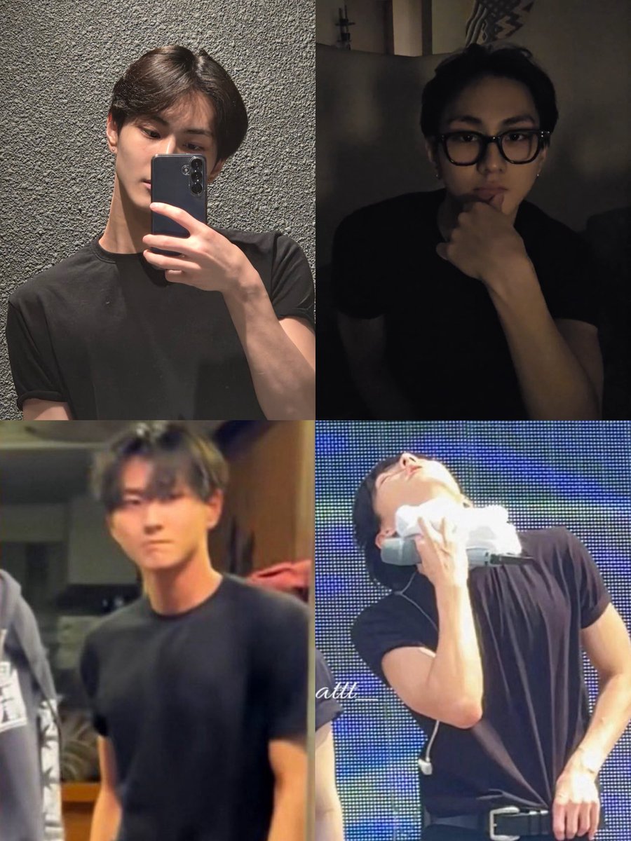 wonmuraoki's tweet photo. It’s ALWAYS that black t-shirt. https://t.co/Q0KxpgVohG