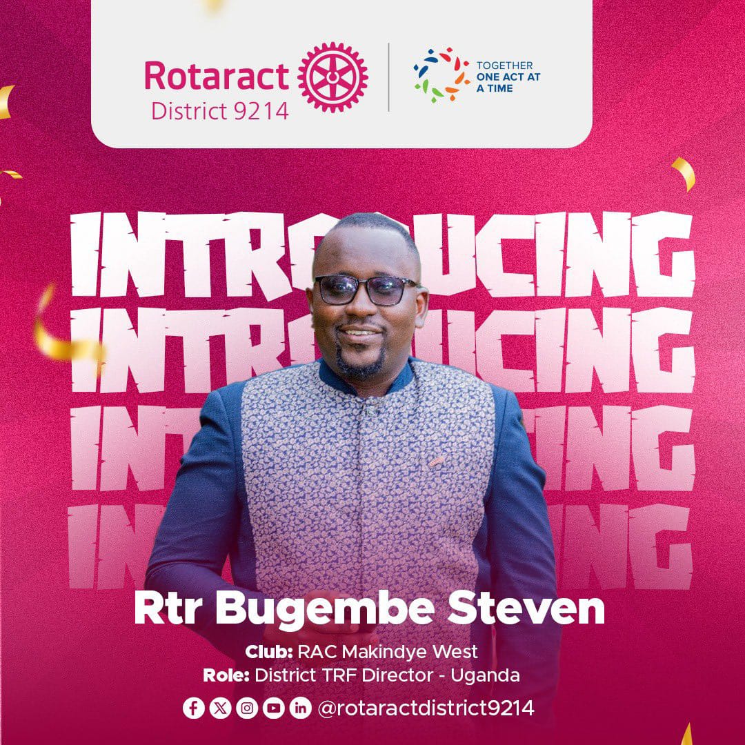 Rotaract Makindye West (@rctmakindyewest) on Twitter photo As we launch the New year <a href="/spekeresort/">Speke Resort Munyonyo</a> Today Congratulations 🎉 🎉 are in order for our IPP <a href="/Bugembe_steve/">Steven Bugembe</a> for being entrusted with the role of District Rotaract TRF Chair. Indeed we are the Honchos and will always be the leaders of the squad.
#Honchos As we launch the New year <a href="/spekeresort/">Speke Resort Munyonyo</a> Today Congratulations 🎉 🎉 are in order for our IPP <a href="/Bugembe_steve/">Steven Bugembe</a> for being entrusted with the role of District Rotaract TRF Chair. Indeed we are the Honchos and will always be the leaders of the squad.
#Honchos