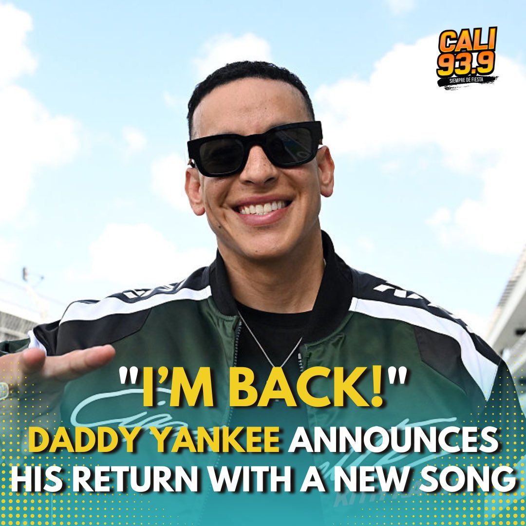 cali939's tweet image. El Cangri #DaddyYankee regresa al mundo de la música con una nueva canción este viernes 7/10 🥳🎶
📸: Getty
🎥: Daddy Yankee IG