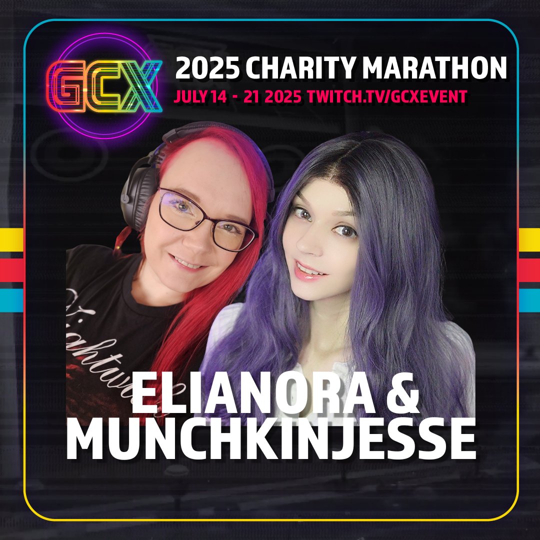 The Real Elianora (@elianora) on Twitter photo Hyped to announce <a href="/munchkinjesse/">Kay</a> and I are joining up with <a href="/GCXEvent/">GCX</a> and <a href="/FalloutForHope/">FalloutForHope 🔜 GCX Orlando</a> fundraising for <a href="/StJudePLAYLIVE/">St. Jude PLAY LIVE</a> on the GCX Charity Marathon!
We're doing a special stream on Friday July 18th from 4am-8am ET.
SUPER EXCITED!! ✨ Hyped to announce <a href="/munchkinjesse/">Kay</a> and I are joining up with <a href="/GCXEvent/">GCX</a> and <a href="/FalloutForHope/">FalloutForHope 🔜 GCX Orlando</a> fundraising for <a href="/StJudePLAYLIVE/">St. Jude PLAY LIVE</a> on the GCX Charity Marathon!
We're doing a special stream on Friday July 18th from 4am-8am ET.
SUPER EXCITED!! ✨
