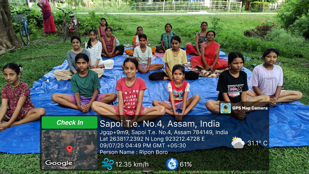 #Sonitpur_Assam
🧎‍♀️Dhekiajui yoga centre🧘‍♀️
Yoga camp organized by Dhekiajuli Yoga Centre
#Date... 09.07.2025