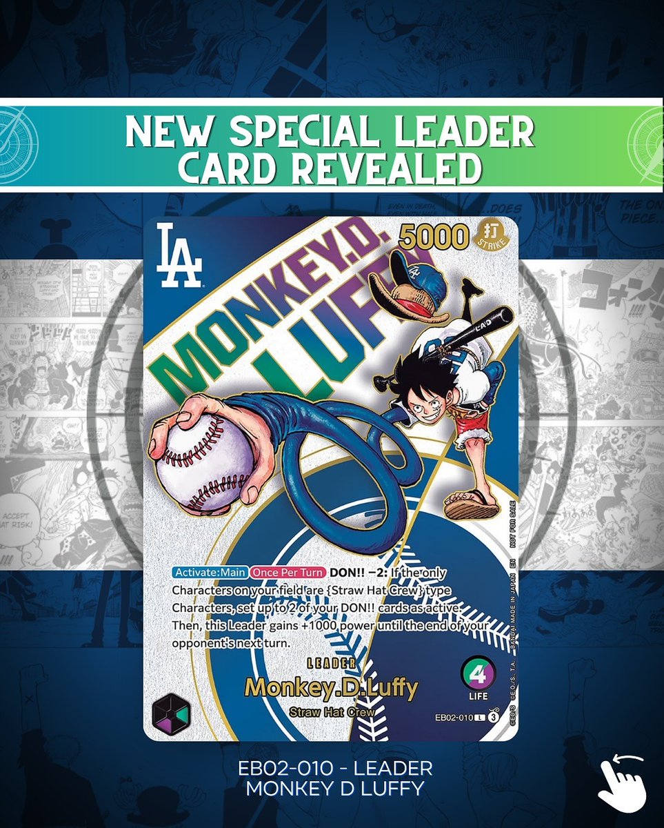 Does anyone have this Dodger's One Piece Leader Card?
I'll trade my left nut &amp; an art commision for it. PLS