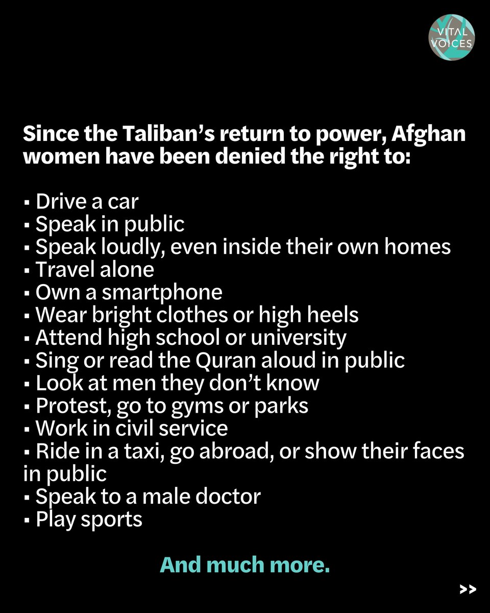 VitalVoices's tweet image. The ICC just issued arrest warrants for top Taliban leaders—charging them with crimes against humanity for persecuting women & girls.
TOMORROW in DC: Hear from Afghan women who lived it & resisted w/ @ShafiqaKhplwak, @Mahalwak & @SE_AfghanWGH
🔗 Tickets: support.vitalvoices.org/event/vital-vo…