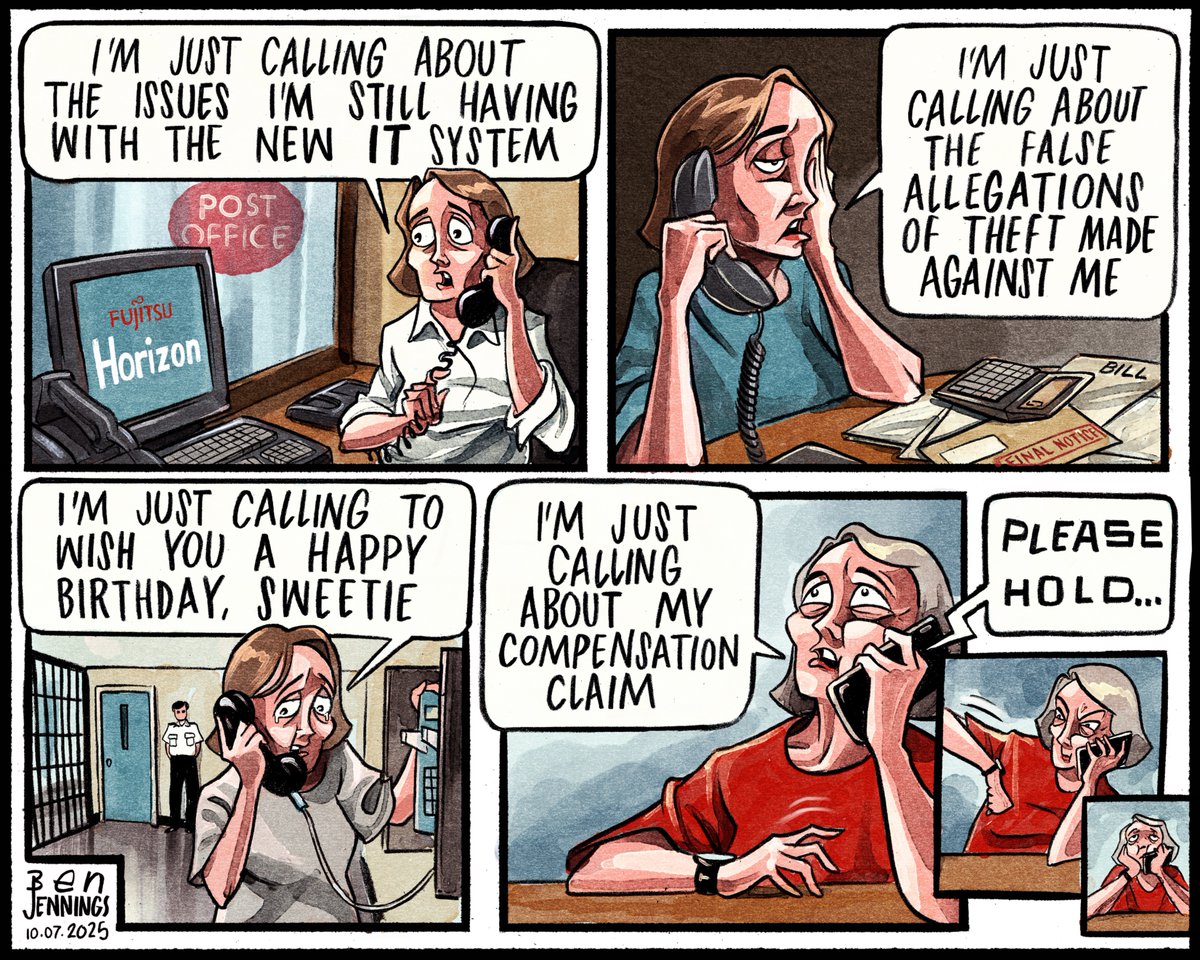 BJennings90's tweet image. Latest @guardian cartoon
#PostOfficeHorizonScandal
theguardian.com/commentisfree/…