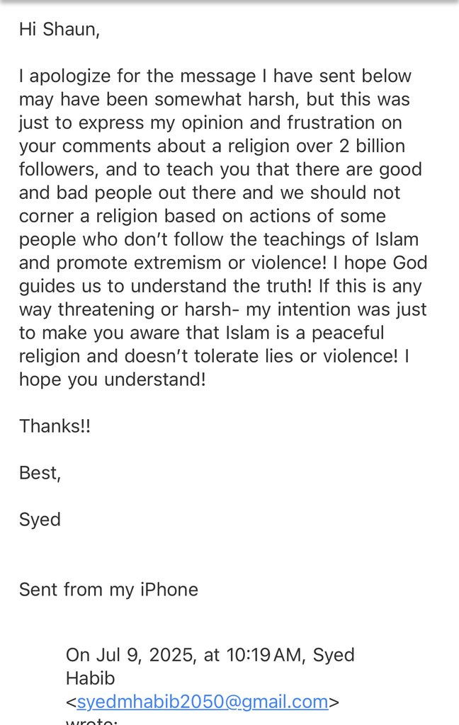 shaunmmaguire's tweet image. His next email

And you say Taqqiya isn’t real 🤣