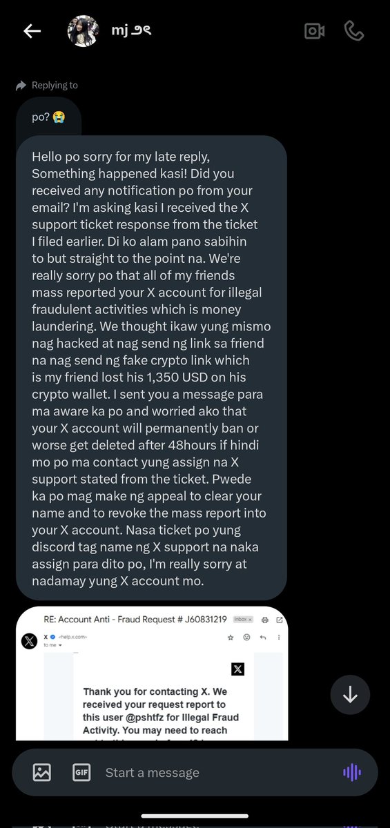 pshtfz's tweet photo. BEWARE OF THIS USER @/sjyluvrwrites !!!!!

hi everyone i know this is kind of sudden since di na talaga ko active here but i would like to warn you all to not interact with this account. since i'm not active na nga here it took me days before ako mag reply sa kaniya. +1 https://t.co/HPZ4JNs7e4