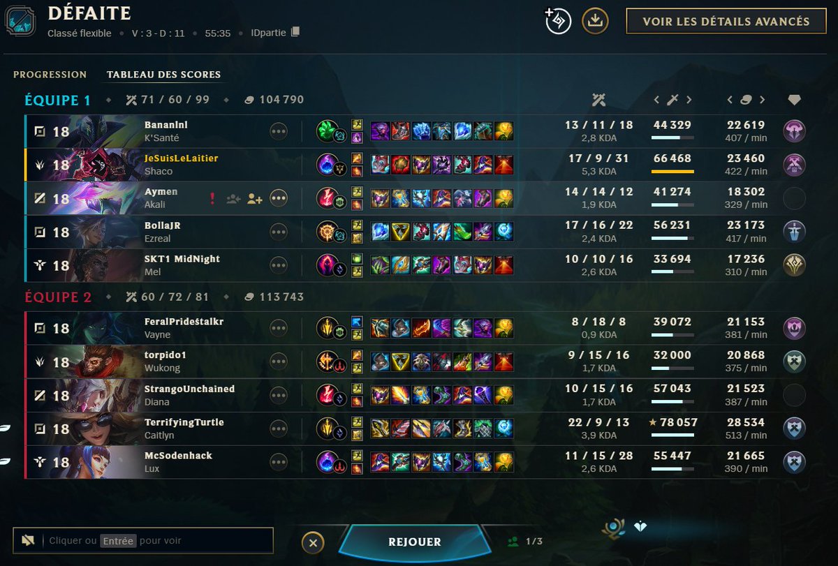 Je viens de faire une game de 55min avec <a href="/AymenRl/">Aymen</a> et <a href="/ApiksTv/">.</a> notre vie tellement fade MDR