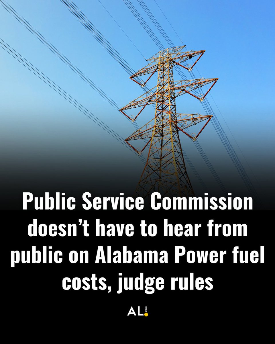 aldotcom's tweet image. The Public Service Commission is not required to hear from the public on this issue. 

🔗: al.com/news/montgomer…