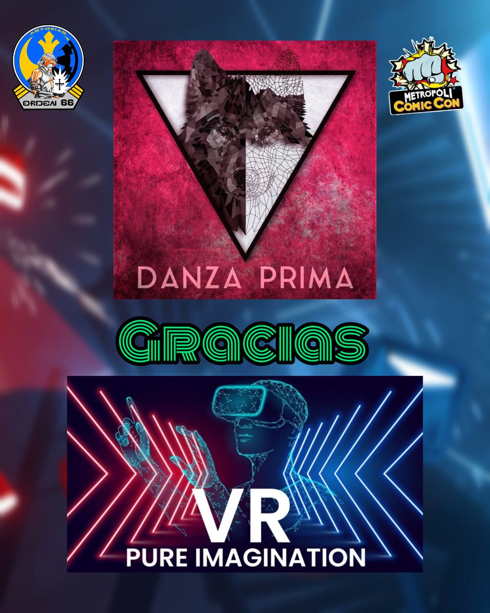 Fuisteis muchos los que probasteis la VR e incluso participasteis en el torneo de Beat Sabers en nuestro stand de #Metrópoli.
Esto fue posible gracias a Grace de la Asociación Cultural Danza Prima y de Rubén de VR Pure Imagination.
Gracias, amigos, por vuestro trabajo y esfuerzo!