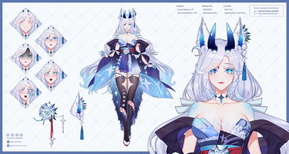 Vtuber: LunariaMoon (@/LunariaMoon_VT)
#VtuberCommission #commissionopen  #animecommission